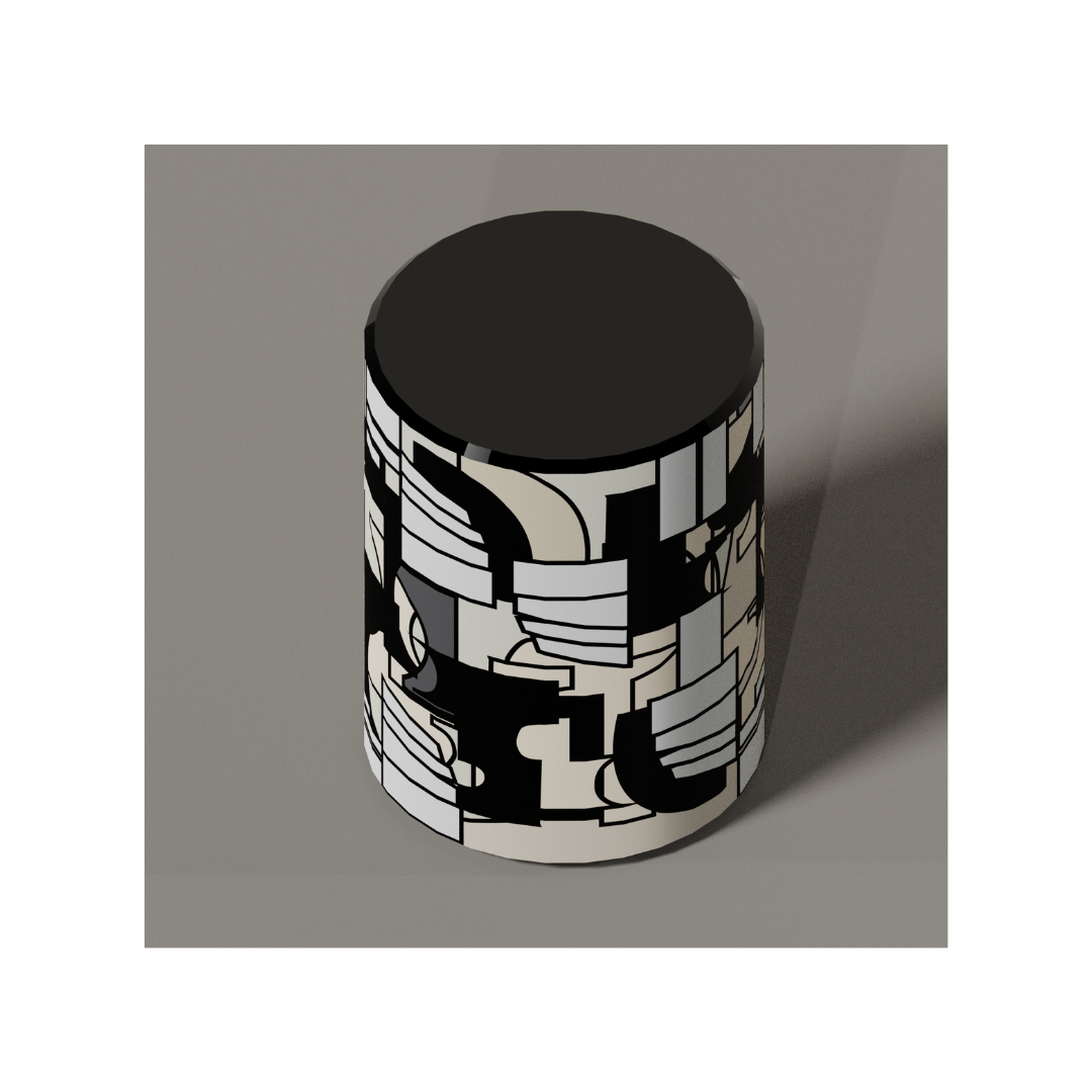 Abstract jigsaw side table