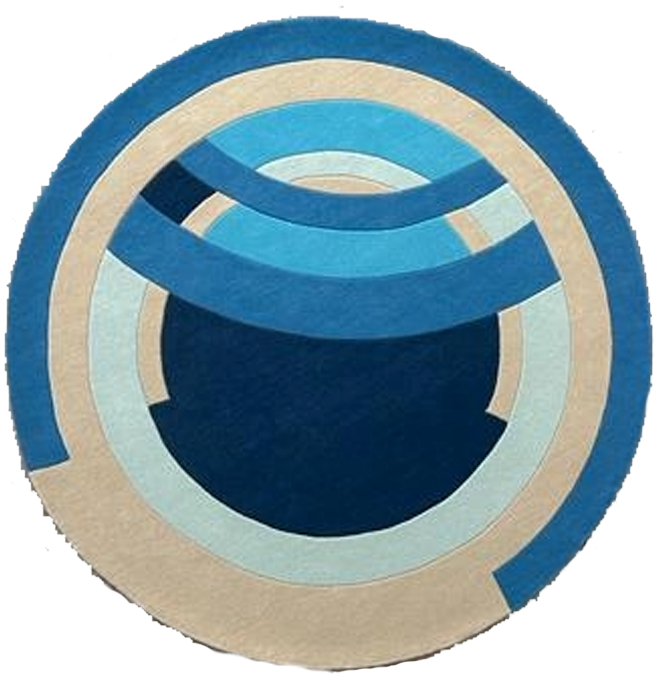 Abstract Shades of blue Rug