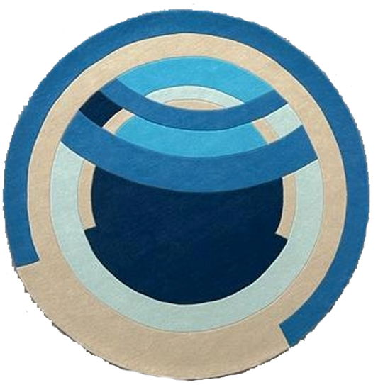 Abstract Shades of blue Rug