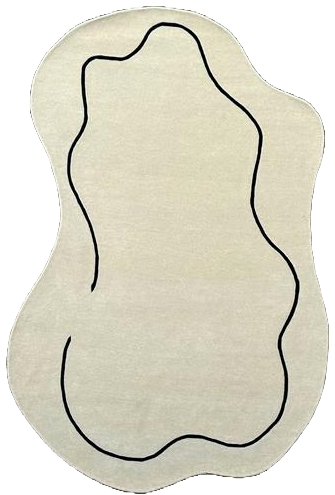 Abstract Amoebic Line Art Rug