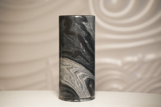 Rainforest Marble Vase In Black