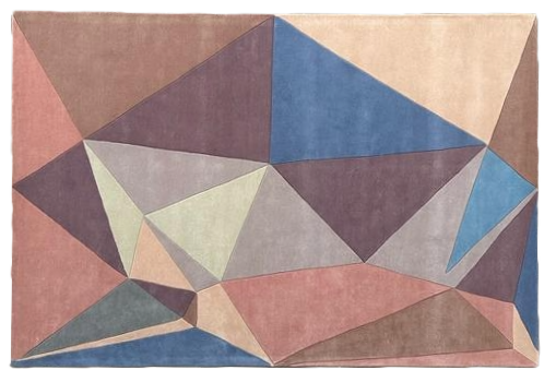 Abstract City of Triangles Rug