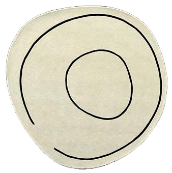 Abstract Round Line Art Rug – Khenshu