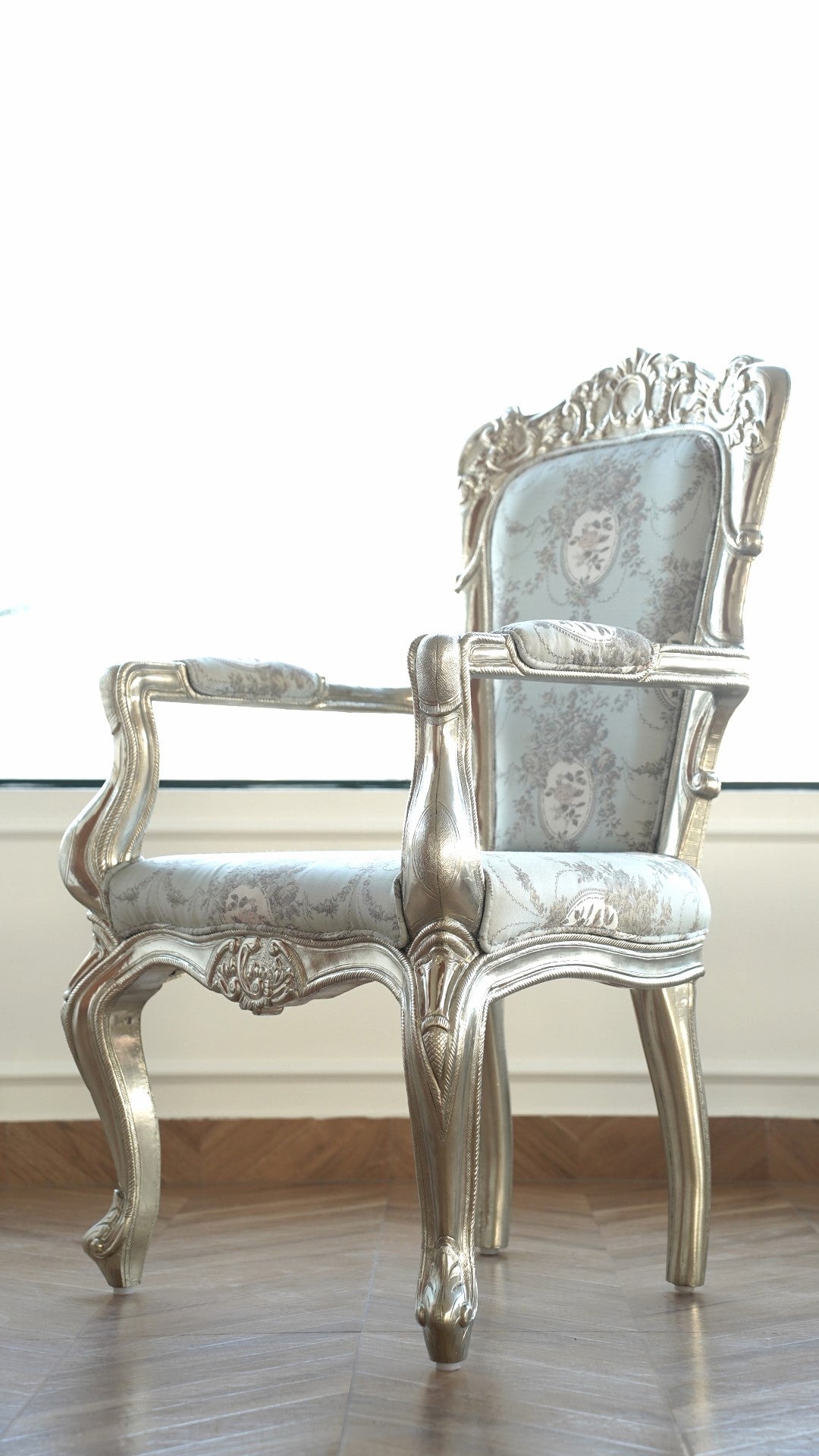 The Windsor Chair, handcrafted silver furniture with ornate detailing and elegant upholstery
